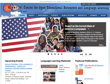 Tablet Screenshot of coerll.utexas.edu