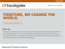 Tablet Screenshot of facultyjobs.utexas.edu