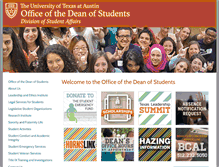 Tablet Screenshot of deanofstudents.utexas.edu