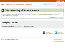 Tablet Screenshot of emergency.utexas.edu