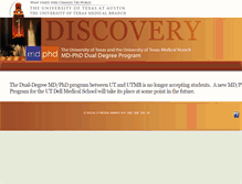 Tablet Screenshot of mdphd.utexas.edu
