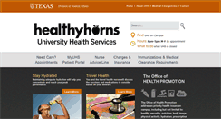 Desktop Screenshot of healthyhorns.utexas.edu