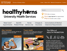 Tablet Screenshot of healthyhorns.utexas.edu