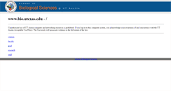 Desktop Screenshot of bio.utexas.edu