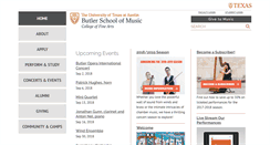 Desktop Screenshot of music.utexas.edu